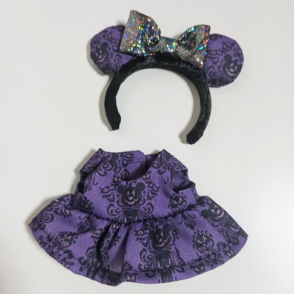 Custom Disney Haunted Mansion Dress and Ears Made to fit Labubu - Picture 6 of 6
